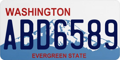 WA license plate ABD6589