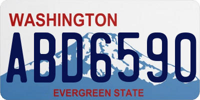 WA license plate ABD6590