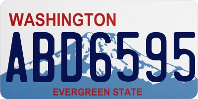 WA license plate ABD6595