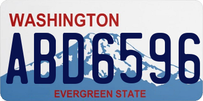 WA license plate ABD6596