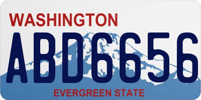 WA license plate ABD6656