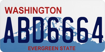 WA license plate ABD6664