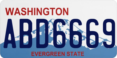 WA license plate ABD6669
