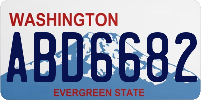 WA license plate ABD6682