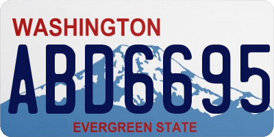 WA license plate ABD6695