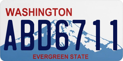 WA license plate ABD6711
