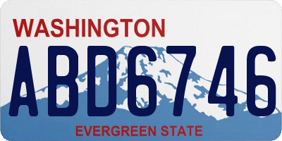 WA license plate ABD6746