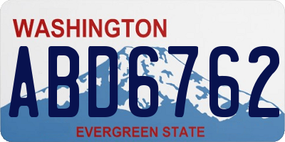 WA license plate ABD6762