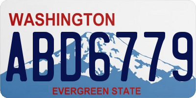 WA license plate ABD6779