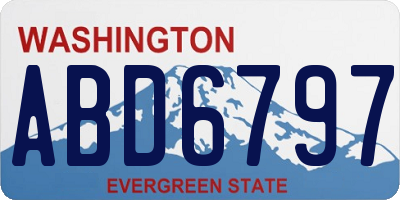 WA license plate ABD6797