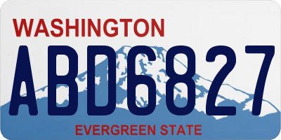 WA license plate ABD6827