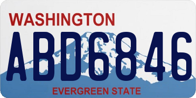 WA license plate ABD6846