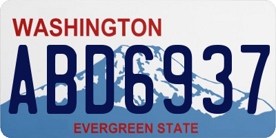 WA license plate ABD6937