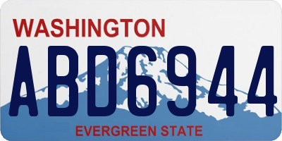 WA license plate ABD6944