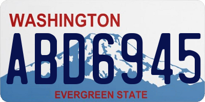 WA license plate ABD6945