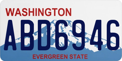 WA license plate ABD6946