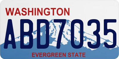 WA license plate ABD7035