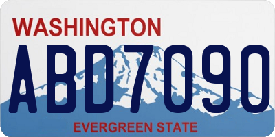WA license plate ABD7090