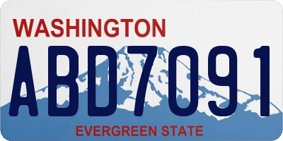 WA license plate ABD7091