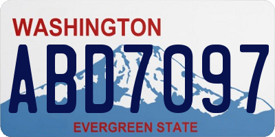 WA license plate ABD7097