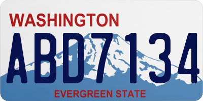 WA license plate ABD7134