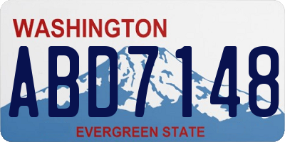 WA license plate ABD7148