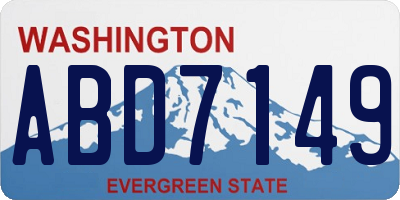 WA license plate ABD7149