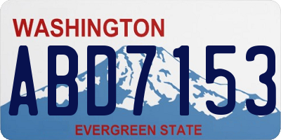 WA license plate ABD7153