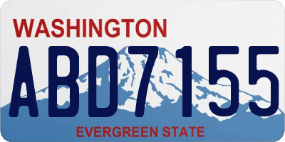 WA license plate ABD7155