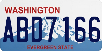 WA license plate ABD7166