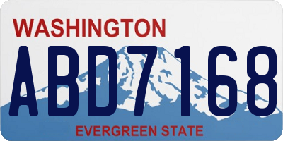 WA license plate ABD7168