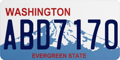 WA license plate ABD7170