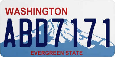 WA license plate ABD7171