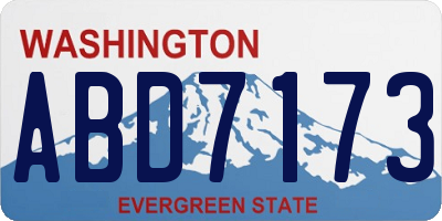 WA license plate ABD7173
