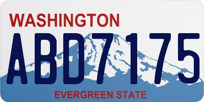 WA license plate ABD7175