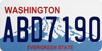 WA license plate ABD7190