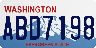 WA license plate ABD7198