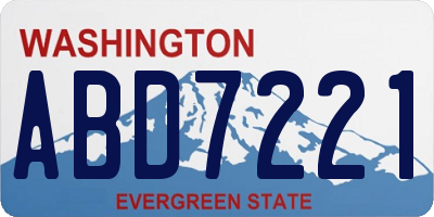 WA license plate ABD7221