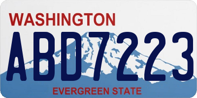 WA license plate ABD7223
