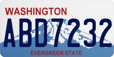 WA license plate ABD7232