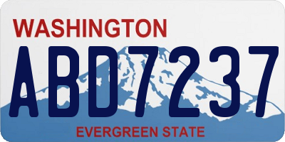 WA license plate ABD7237