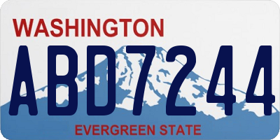 WA license plate ABD7244