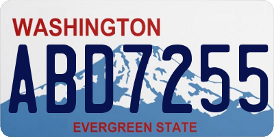 WA license plate ABD7255
