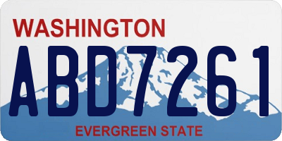 WA license plate ABD7261