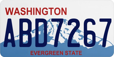 WA license plate ABD7267