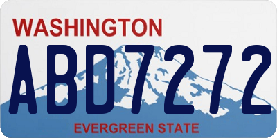 WA license plate ABD7272