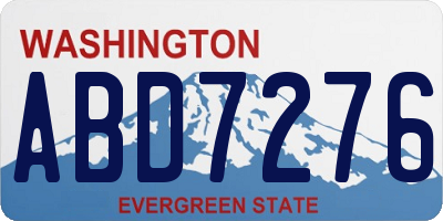 WA license plate ABD7276