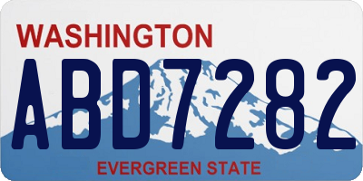 WA license plate ABD7282