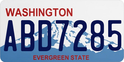 WA license plate ABD7285