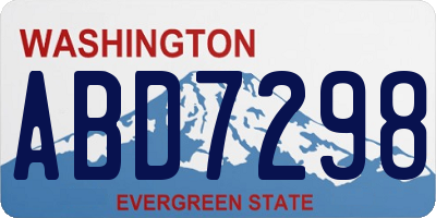 WA license plate ABD7298